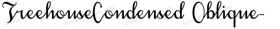 TreehouseCondensed Oblique字体转换